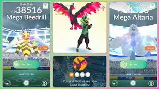 Pok&eacute;mon GO &mdash; Raid: Mega Beedrill || Mega Altaria + Moltres