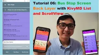Kivy Mobile App #06 | How to create KivyMD List and ScrollView on Bus Stop Screen Back Layer