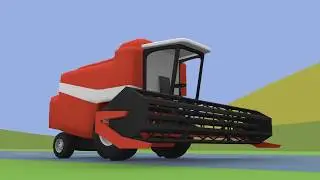Farm Work | Combine-Harvester | Tractor | Maszyny Rolnicze - Praca na Farmie | Animacje