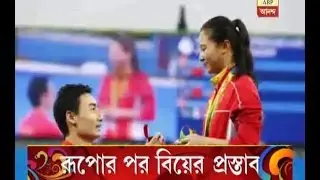 After won the Silver medal now a marriage proposal at the Olympics medal ceremony