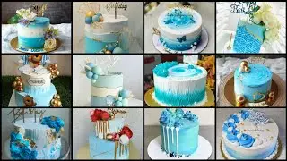 Trendy Sky Blue Theme Cake Decorating ideas 2024 | Latest Sky Blue Cake Design