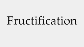 How to Pronounce Fructification