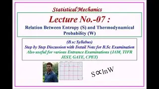 Relation Between Entropy (S) and Thermodynamical Probability (W)