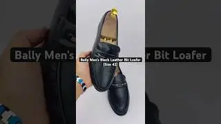 Bally Men's Black Leather Bit Loafer (Size 42) #bally #prelovedtreasures #secondhandshoes #usedshoes