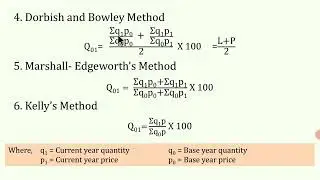Quantity Index Number