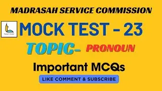 PRONOUN || GRAMMAR || MOCK TEST || FOR WBMSC SLST ENGLISH #wbmsc #slst #english