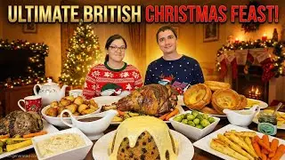 Southern Americans Try a FULL British Sunday Roast! (Lamb, Yorkies & Spotted Dick) Christmas Special
