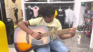 Arsh Baba Playing FIX YOU RIFF in music shop | Kashyap Bros Singing