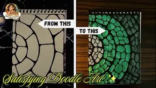 How I Turned Random Lines into a Stunning Mosaic | Doodle Pattern Art | Satisfying Art