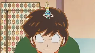 Ataru-san: My head isn't a sofa for you, Lum!!!  ^_^  