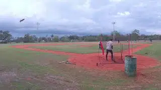 Practica de bateo renier al bate softball 