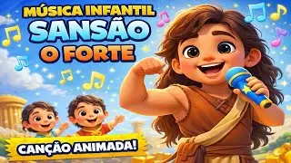 A Força de Sansão 💪✨ | Música Infantil Cristã | História Bíblica Animada