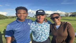 Carter Bonas spend the day golfing with Quarterback Great Doug Flutie!