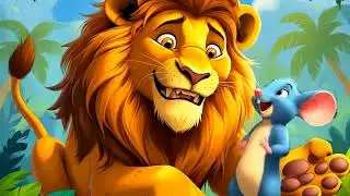 The Mighty Lion and the Mouse | Story for kids #lionandmouse #kidstory #morslstory #lion #aianimated