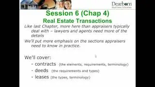 Session 6  - Real Estate Appraisal Principles and Procedures
