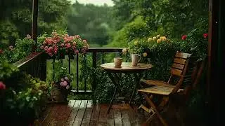 Soft Rain Sound for Sleeping | Calm Garden Ambience for Study, Work, Relaxation & Meditation