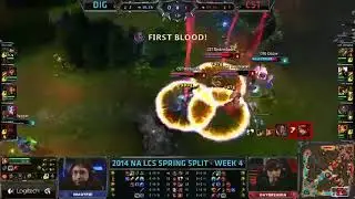 Dignitas vs Coast   2014 NA LCS Spring split S4 W4D1 G2   DIG vs CST full game HD MUST SEE