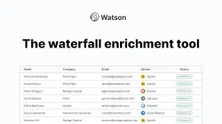 Watson, the Waterfall Enrichment Tool