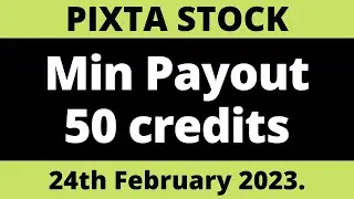 PixtaStock Minimum Payout 50 Credits