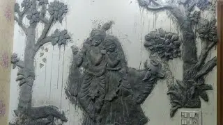 Cement wall mural || wall mural ||suggestions for improvement ||work in progress ||wall mural part 1