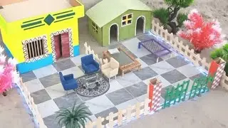 Mini Village Story 🏡 diy cardboard house and house