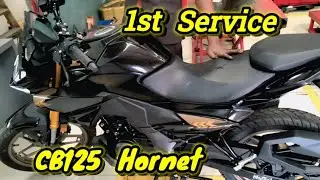 😎 1st Service Experience Of Honda CB125 Hornet After Almost 200 K.M 😅 || Seat Cover Installation 🤩||