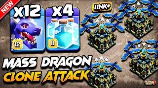 TH17 DRAGON Attack With CLONE | Best TH17 Attack Strategy With Dragon 2025 | Town Hall 17 DRAGON COC