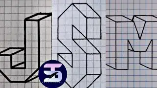 How To Write 3D Alphabet | Graph paper 3D Alphabet | A To Z