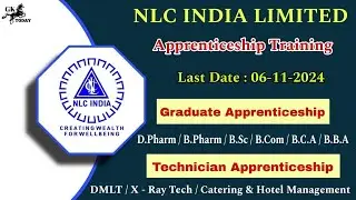 D.Pharm/B.Pharm/BBA/BCA/MLT/Technician Vacancy - NLC India Ltd Cuddalore  - Apprenticeship Training