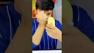 Inserting straw in potato 🥔