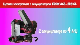 Осмотр цепной электропилы с аккумулятором EDON ACS -21/8 OL