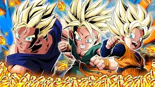 LR GOHAN + GOTEN & TRUNKS SUMMONS! GDC EX PART ( DBZ: Dokkan Battle )