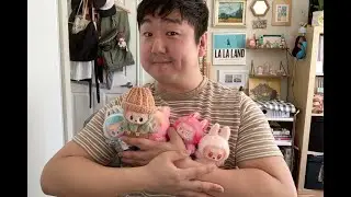 my entire Labubu collection (big into energy, exciting macaron, have a seat)