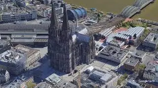 Cologne Cathedral Church Animation Using Google Earth Studio #googleearth #animation #cologne #viral