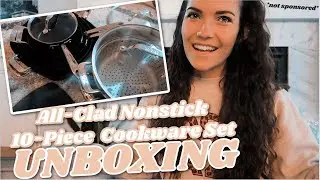 THE BEST POTS & PANS SET UNBOXING 2021 || All-Clad Essentials Nonstick 10-Piece Cookware Set