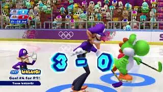 Mario & Sonic at the Sochi 2014 Olympic Winter Games - Ice Hockey #122 (Team Waluigi)
