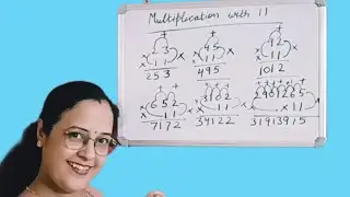 Multiplication any number with 11 in one line#maths tricks  #education #vedic maths@MATHSMAGICSHOW  