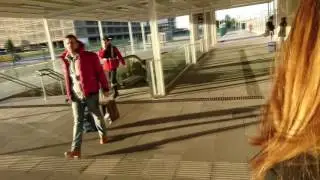 From barcelona airport to train station Sants