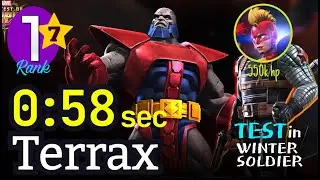 7* Rank-1 Terrax | 58 sec [no-boost] Test in ROL #mcoc