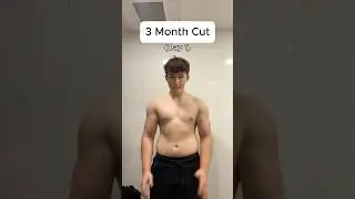 3 Month Cut (Day 1 vs Day 90) #transformation #gym #fitness #motivation
