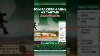Join Pakistan Army as Captain Lady Cadet Course LCC - 23 Only Female candidates last dat 12 July2023