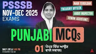 PSSSB Senior Assistant / Naib Tehsildar Preparation 2025 | Punjabi Most Expected MCQs #1