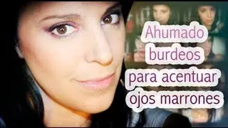 Ahumado burdeos para ojos marrones maquillaje, Intensos #91 | Silvia Quiros