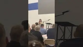 Julia singing &ldquo;Hero&rdquo; at the Educating For Eternity Gala