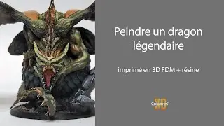 Peinture d'un dragon légendaire imprimé en 3D