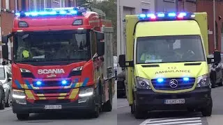 Brandweer, Ziekenwagens en Politie met spoed onderweg in Vilvoorde