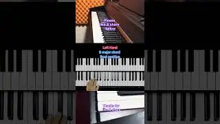 D major chord. Root position. Left hand. #piano #pianotutorial #chords #chordprogression
