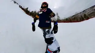 Ski Martock (January 2023), Windsor, Nova Scotia; Noypi Snowboarder; insta 360 R one;