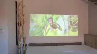LESHP Beamer Full HD 1080P 3200 ANSI Lumen, Funktioniert tats&auml;chlich auch bei Tageslicht sehr gut!
