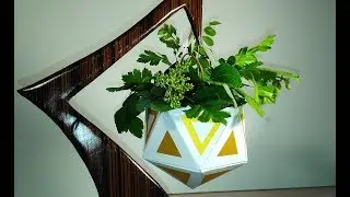 Handmade Hanging Planter. Paper Succulent Planter. Great idea for Christmas gifts or home decor.